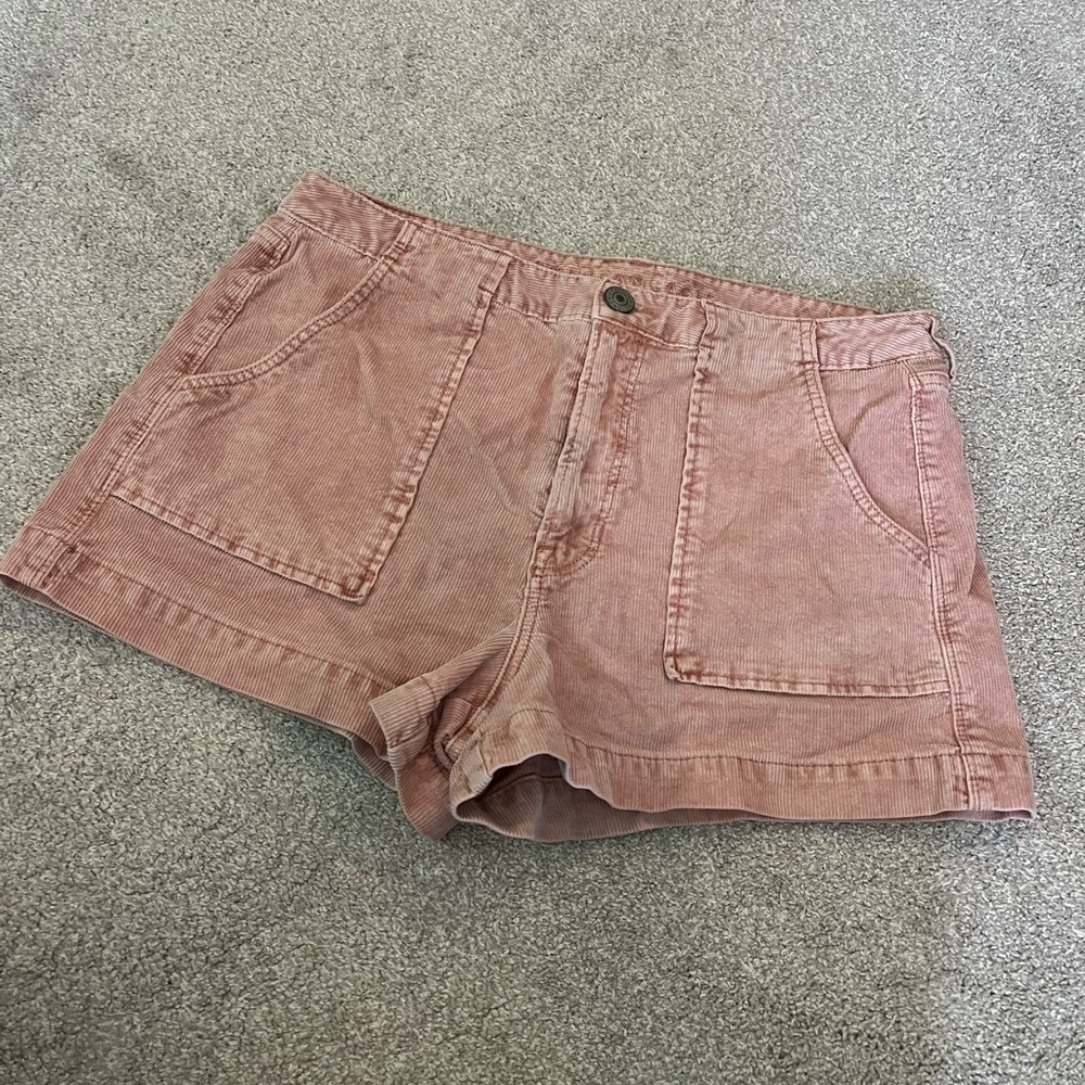 American Eagle Pastel Pink Corduroy Shorts